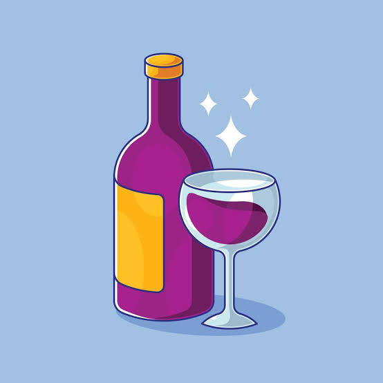 Copa y botella de vino