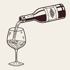 Sirviendo una copa de vino
